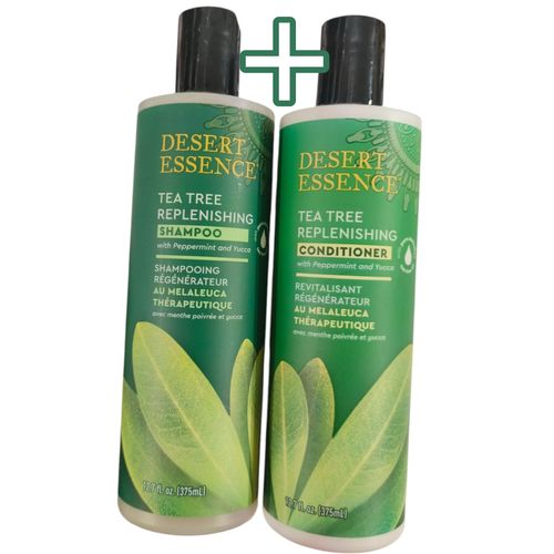 Desert Essence Tea Tree Replenishing Shampoo +Tea Tree Replenishing Conditioner bc