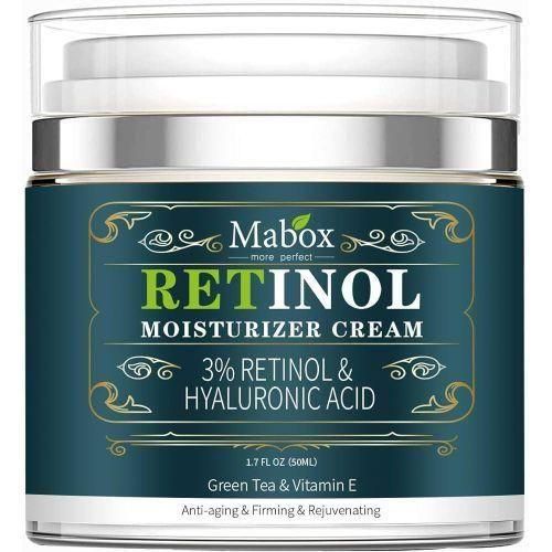 Mabox Moisturizer Cream for Face and Eye Area With 2. 5 percent Active Retinol, Hyaluronic Acid, Vitamin E.