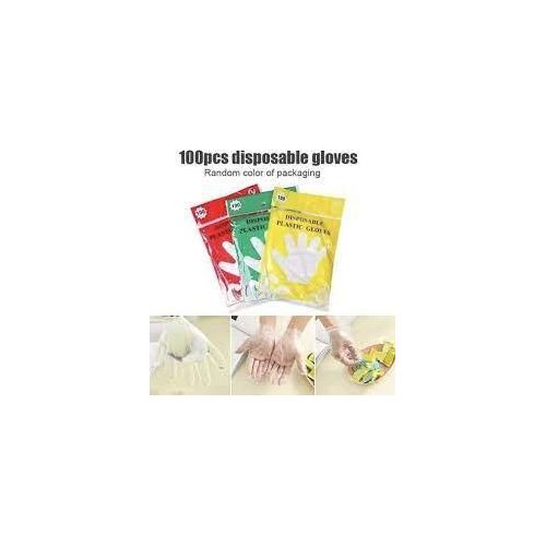 100pcs Disposable Plastic Gloves