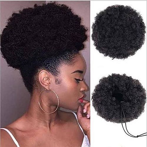 Afro Hair Bun Extension Colour #1 Black + FREE GIFT