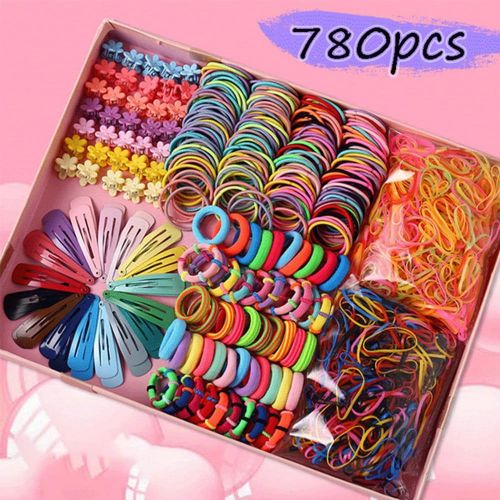 780 Pieces Girls Colorful Hair Bands, Headbands Sets