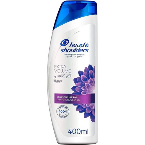 Head & Shoulders Extra Volume Anti-Dandruff Shampoo Gives 24-hour volume boost to flat and lifeless hair, volumizes fine and limp hair, 400 ml