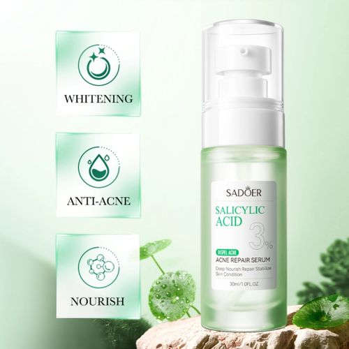 SADOER Salicylic Acid Dispel Acne Repair Serum Collagen Peptide Centella Asiatica Niacinamide Essence 30ml