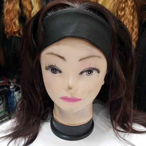 Human Hair Headband Wig can be Set up or Blowdried