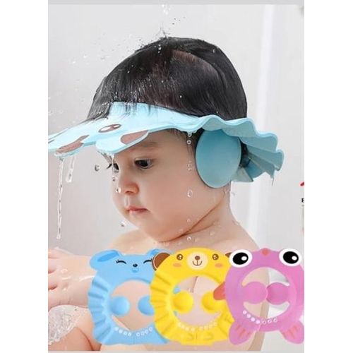 Shampoo cap with ear guard for children