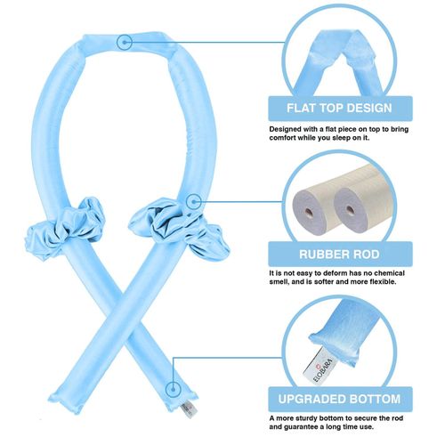 Heatless hair curler ribbon . Using this hair curler