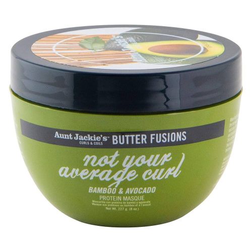 Aunt Jackie'S Butter Fusions Not Your Average Curl Bamboo And Avocado Hair Cream Protein masque. Promotes hair growth, stronger, more beautiful, healthier curls and coils, Softens, Detangles & Moisturizes the hair