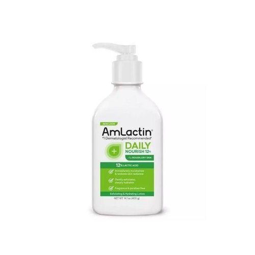 Amlactin Moisturizing Body Exfoliator and Lotion with 12% Lactic Acid