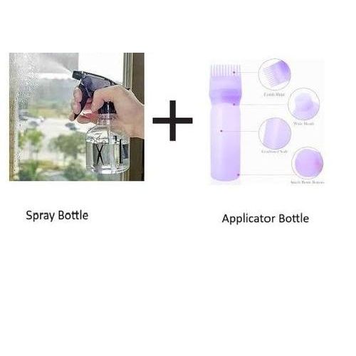 Hair Spray Bottle + Hair Oil Root Applicator Bottle