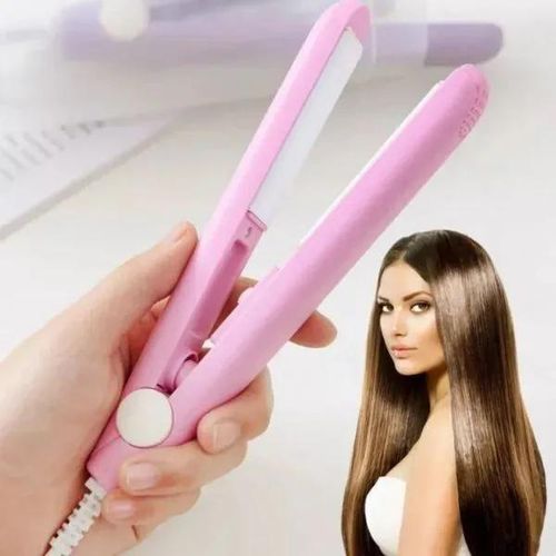 Mini Hair Straightener Flat Iron Portable Electric Hair Straightener & Hair Curler Flat Iron Hair Styling