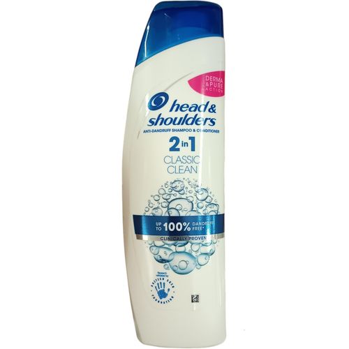 Head & Shoulders ANTI-DANDRUFF SHAMPOO & CONDITIONER 2 in 1 Classic Clean Clinically Proven Derma & Pure Action