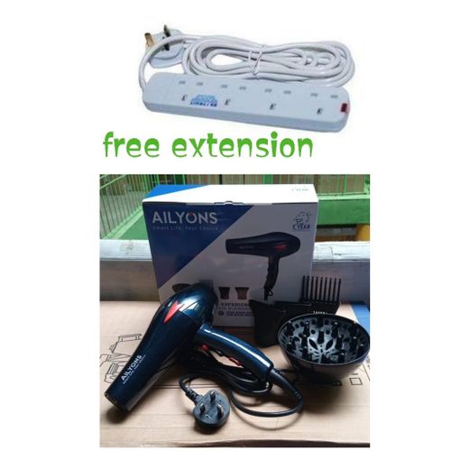 AILYONS Blow Dry Hair Dryer And Free 4 Way Extension .