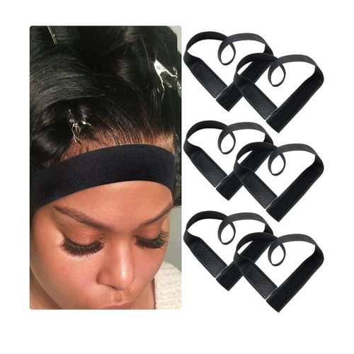 6pcs Melting Elastic Wig Bands for Lace Frontal - Edge Wrap to Lay Hairline