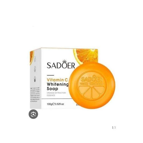 SADOER Vitamin C soap for dark spots, Deep cleansing & even tone Skin