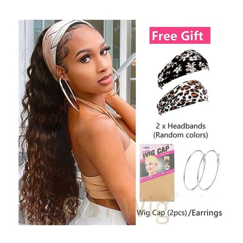 Long Soft Synthetic Curly Headband Wig +Free Gift Inside!