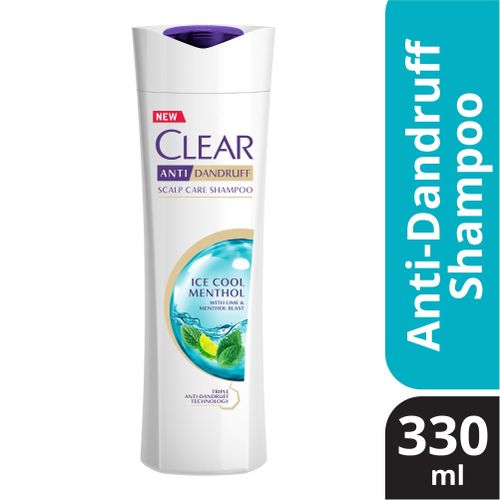 Clear Ice Cool Menthol Anti-Dandruff Scalp Care Shampoo-3.3L