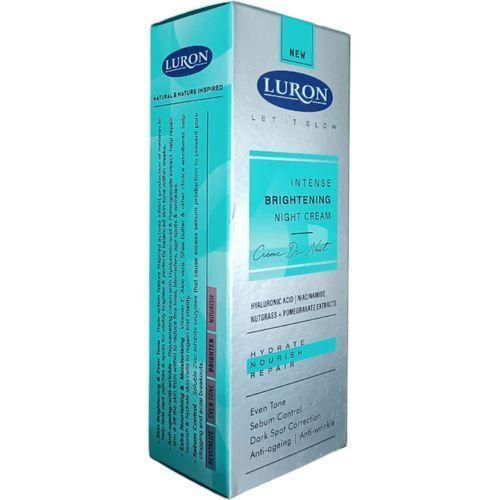 Luron Intense BRIGHTENING NIGHT CREAM Hyaluronic Acid Nutgrass