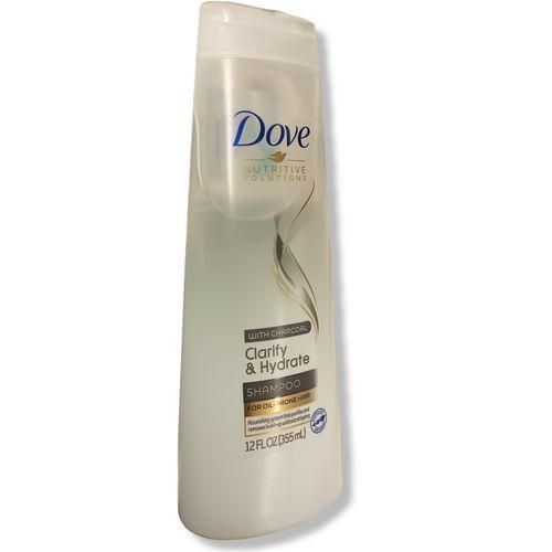 Dove Clarify & Hydrate Shampoo FOR OIL-PRONE HAIR With Charcoal ,