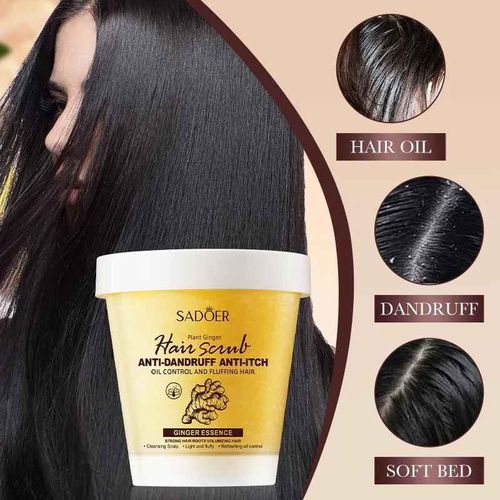 SADOER Dandruff Removal Oil Control Fluffy and Nourishing Hair Ginger Scrub Shampoo