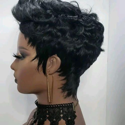Fluffy Short Curly Pixie Wig