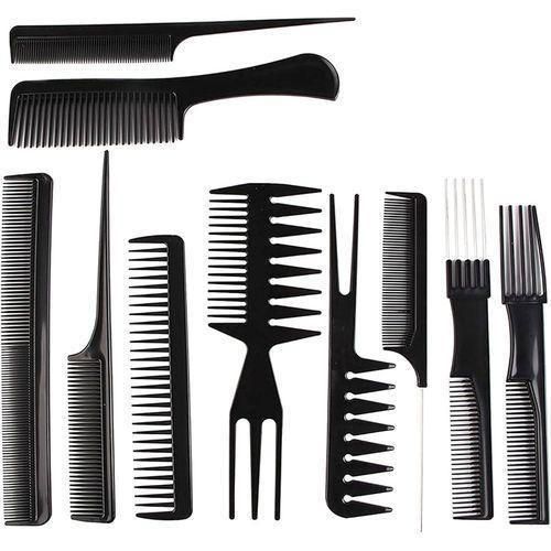 10pcs Professional Hair Comb Set – Salon Styling & Barber Combs Kit for Men & Women (Black)