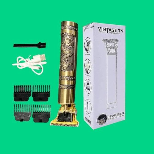 Classic Design Professional Cordless T9 Gold Electric Hair Clipper Trimmer Shaver