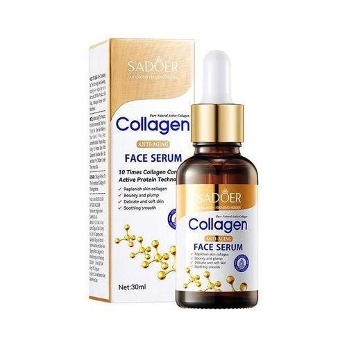 SADOER Anti Aging Collagen Face Serum and Collagen Cream, Skin Firming, Brighten Skin Tone 30ml