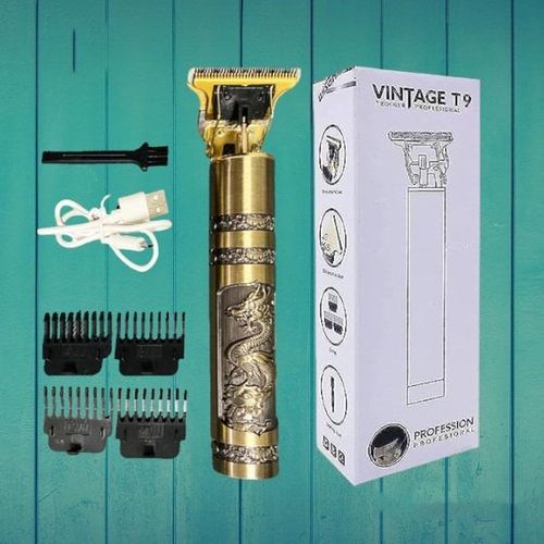 Vintage T9 Dragon Adjustable Blades Hair Clipper/Shaver -Gold