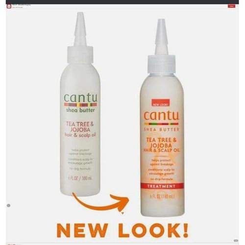 Cantu No Drip TeaTree & Jojoba Scalp Oil- Made With Pure Shea Butter, Tea Tree And Jojoba Oil To Replace Vital Oils Revealing Stronger, Healthier Hair With A Natural Shine While Conditioning The Scalp