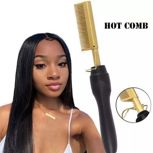 Electric Hot Comb, Portable Travel Multi-Functional Electric Hot Comb Hair Straightener For Black Hair For Hair For Hair Rollers Hair-Rollers Rollers Temperature Setting