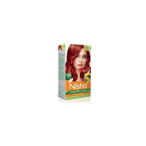 Nisha Flame Red Rich, Bright,Long Lasting Hair Color Natural Henna Extract With Sunflower Oil& Avocado Oil Dye