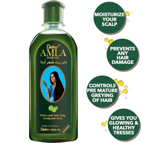 Dabur Amla Hair Oil - Nourishing Indian Oil For Men & Women, For Healthy Long, Strong & Dark Hair Moisturized Hair And Scalp PLUS A Free Wide -Toothed COMB.