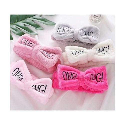 Fleece Fuzzy OMG Women Stretchy Headband- Color May Vary