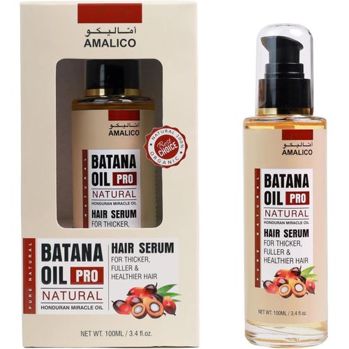 AMALICO Batana Oil Natural Hair Serum -Formulated with a blend of Coconut Oil, Batana Oil, Jojoba Oil, Castor Oil, and Argan Oil for optimal hair care