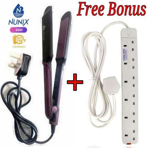 Nunix Professional Hair Straightener Flat Iron Style +6Way Extension