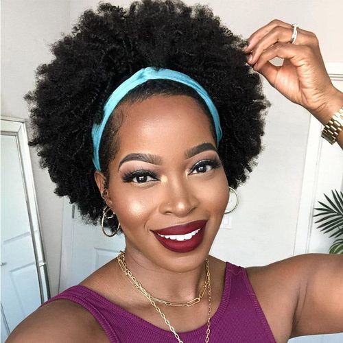 Afro Kinky Curly Headband Wig