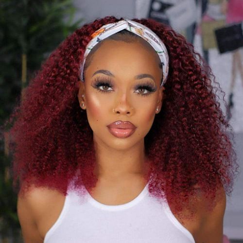 99J Kinky Synthetic Headband Wig +Free Gift Inside!