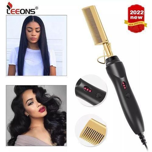 Premium Ceramic Hair Hotcomb Straightener with Fast Heating and Adjustable Temperature for All Hair Types