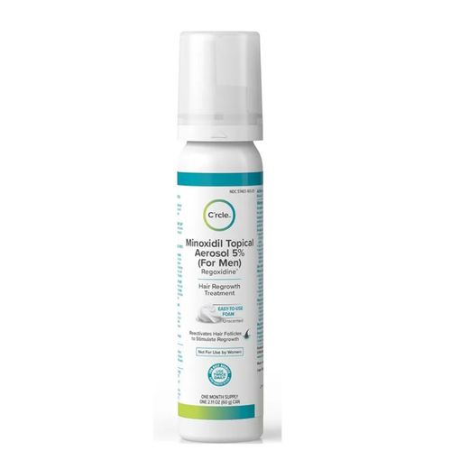 C'rcle Men's Minoxidil 5% Foam. Restores Vertex Hair Loss & Thinning Hair. Hair and Beard Regrowth for Men. Top Ten Hair.