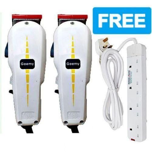 Geemy 2 Professional ELECTRIC Hair Shaving Machine-Kinyozi + Free 4 Way power extension cable