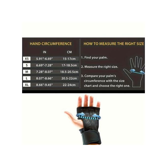 1 Pair Weight Lifting Training Gloves – Men’s Fitness Sports