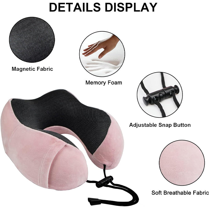 Memory Foam Neck Pillow – Ergonomic Support for Travel & Napping