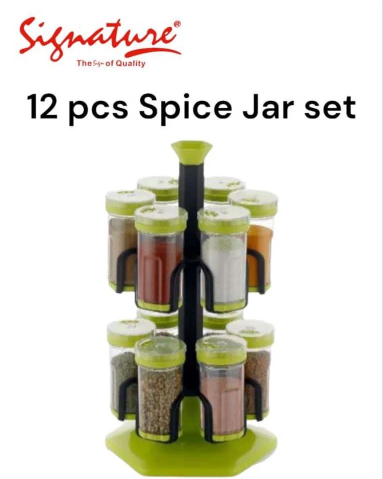 12pc spice jar set with stand