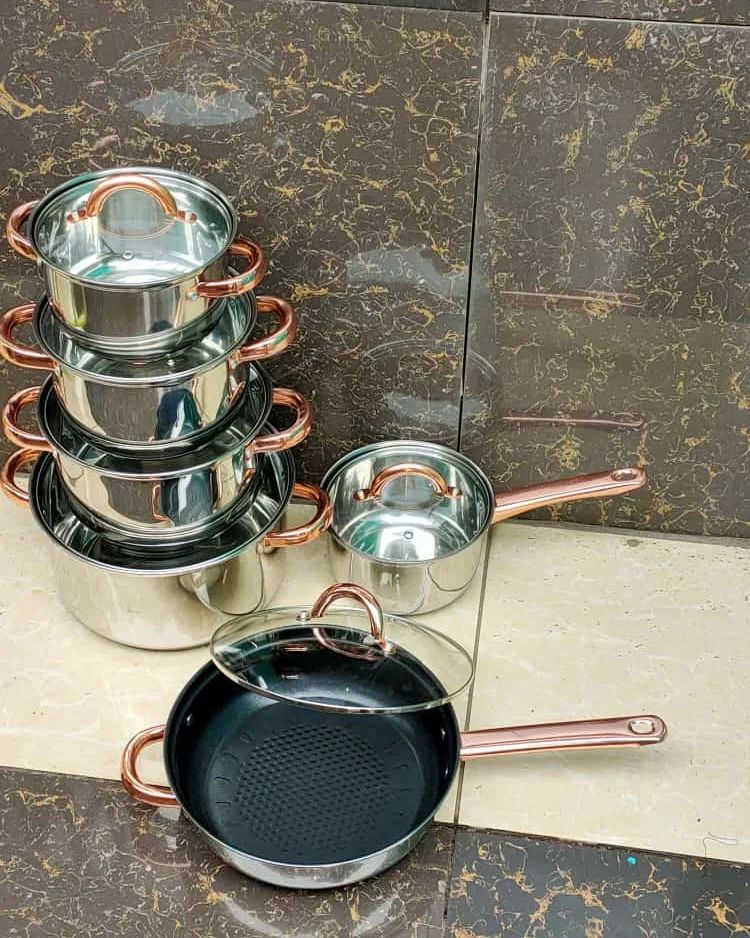 12pc stainless steel cookware set
