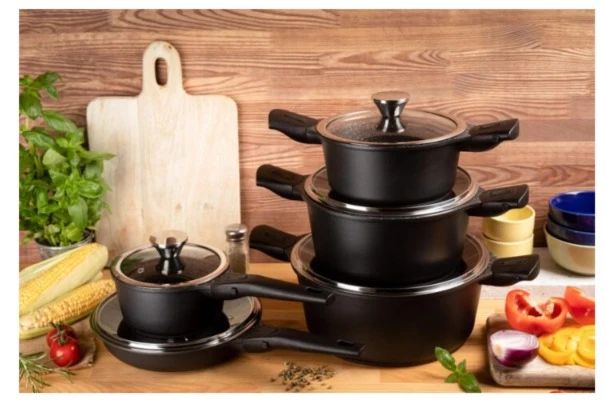 10pc edenberg granite cookware set