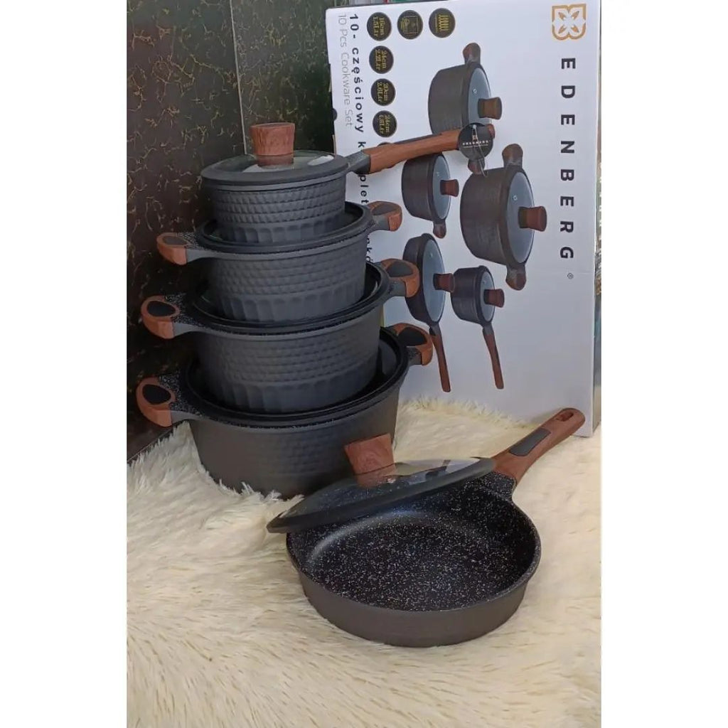 10pc edenberg granite cookware set