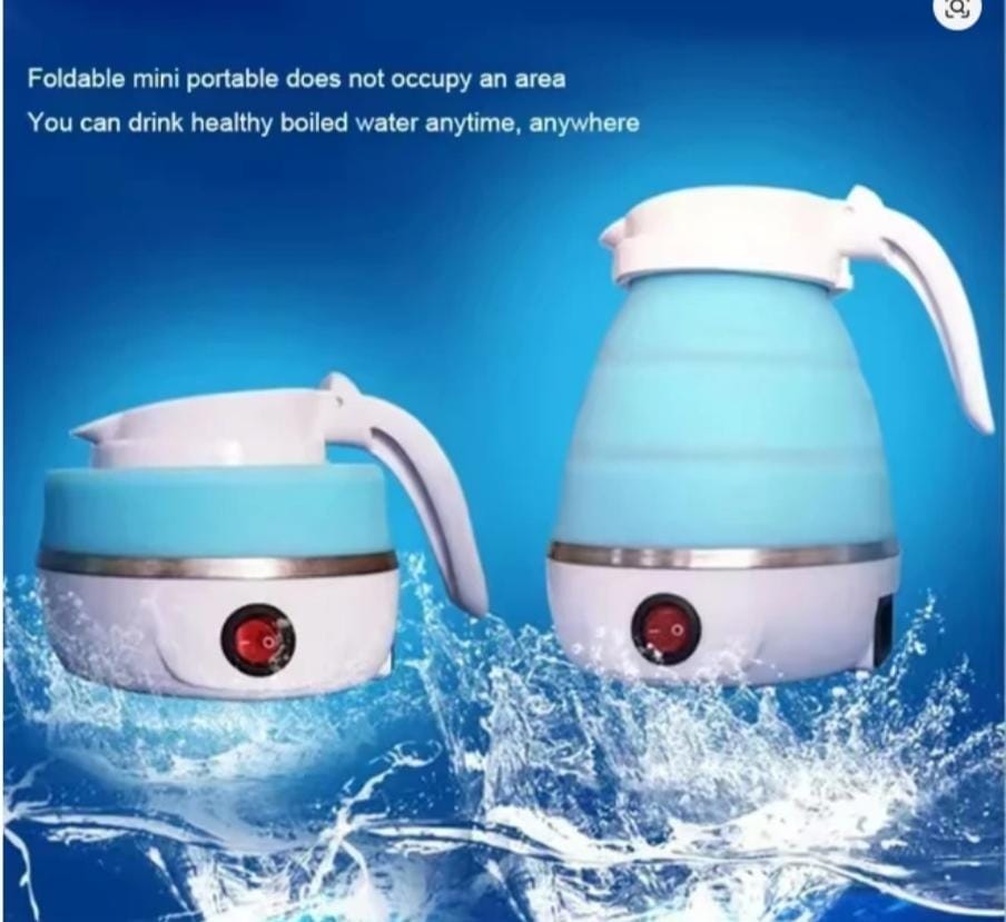 0.8 Litres Silicone Portable Foldable Travel Electric Water Kettle / Tea Pot