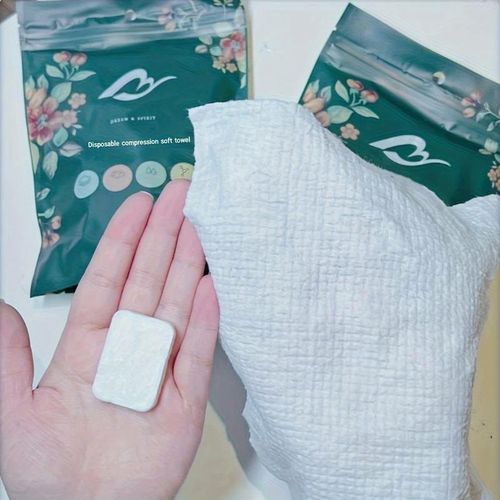 Disposable Compressed Towel 30×60cm – 6 Pieces Pure Cotton Travel Face & Body Towels Portable Hygiene Cleaning Wipes