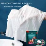 Disposable Compressed Towel 30×60cm – 6 Pieces Pure Cotton Travel Face & Body Towels Portable Hygiene Cleaning Wipes