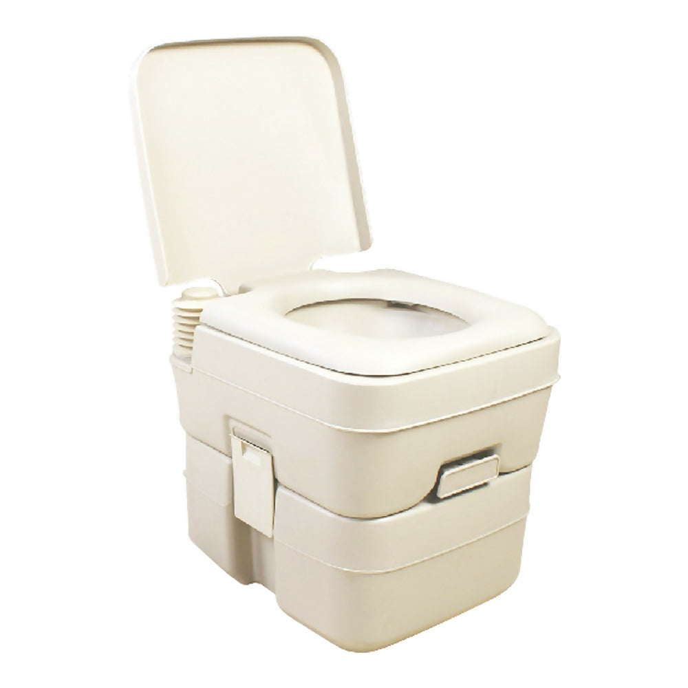 Portable Toilet Camping Toilet 20L with Piston Pump & T-Type 3 Way Flush Nozzle - Model -generic